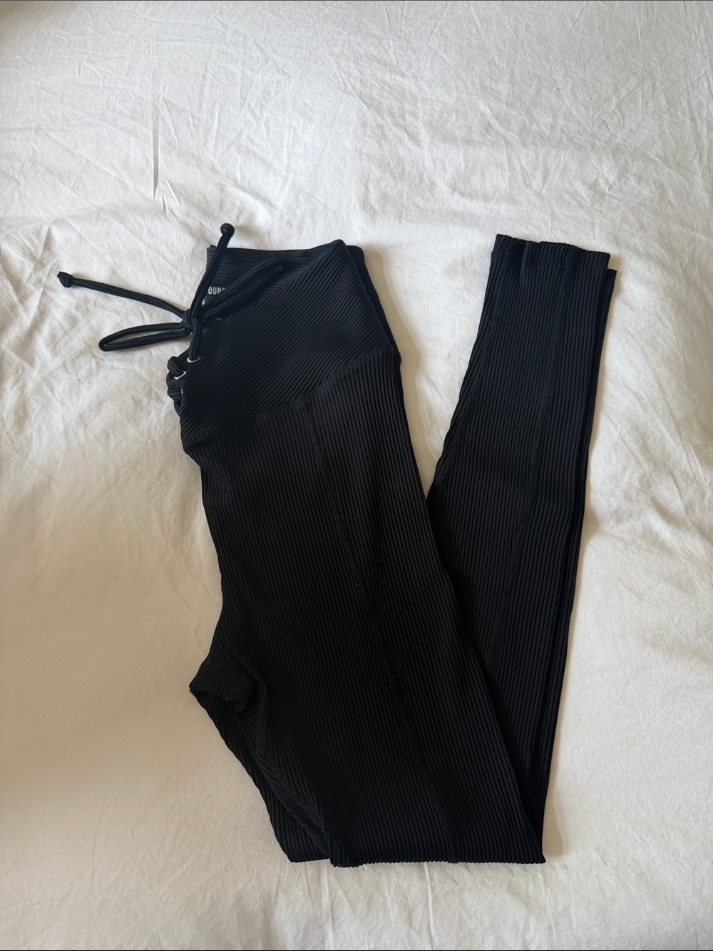 Black Ribbed Leggings